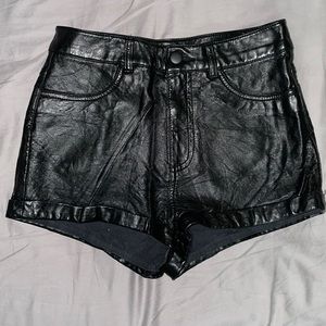 Faux Leather Shorts